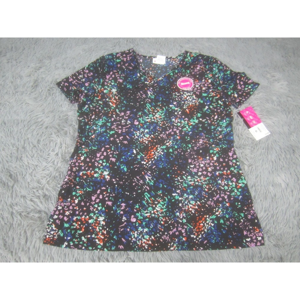 Scrub Star Nurse Top Womens Medium V-Neck NWT Work Wear Uniform